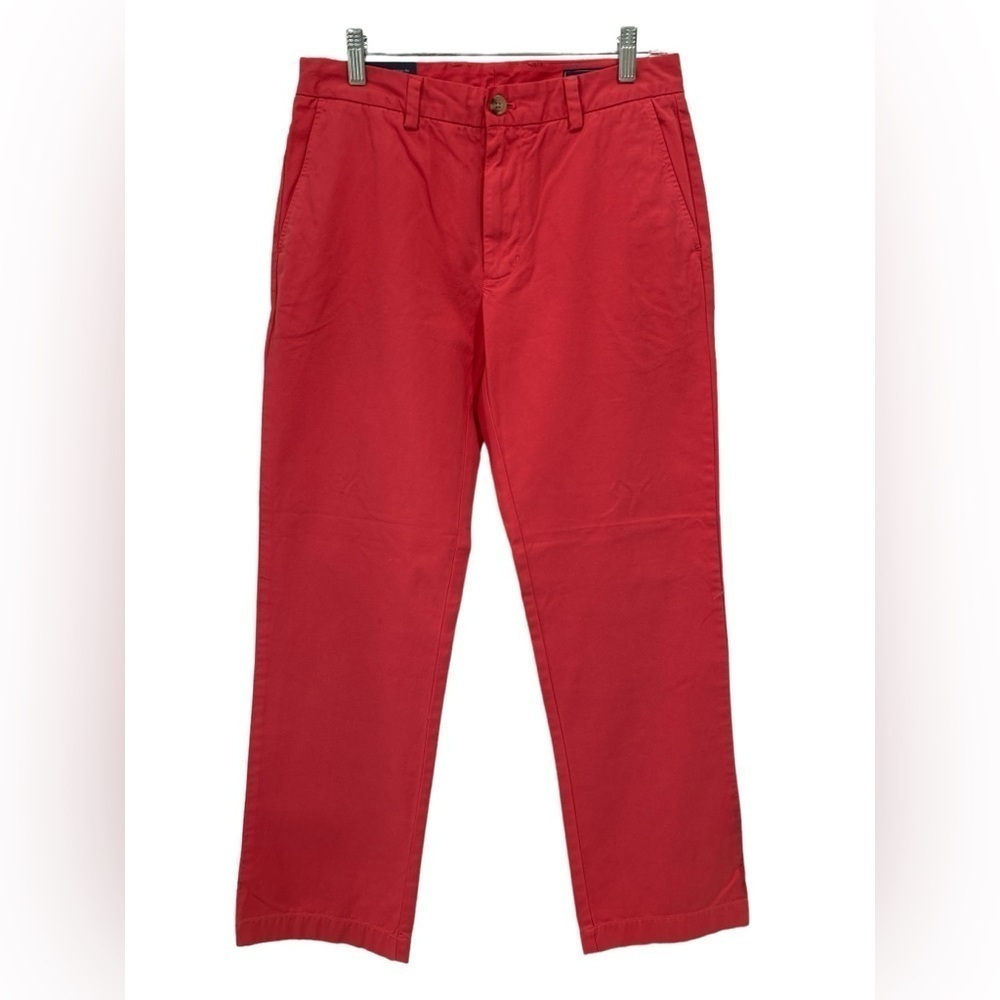 NWT Vineyard Vines Garment Dyed Slim Fit Breaker Pants in Jetty Red - 30x30